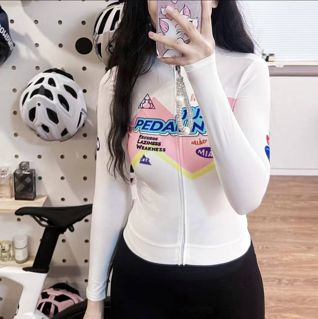 24新款男女同款骑行服骑行长袖透气春秋季公路车防晒速干上衣10005