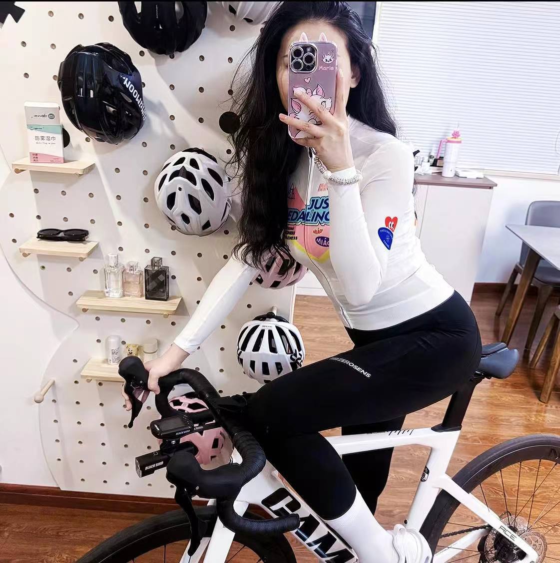 24新款男女同款骑行服骑行长袖透气春秋季公路车防晒速干上衣10006