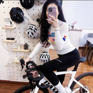 24新款男女同款骑行服骑行长袖透气春秋季公路车防晒速干上衣10006